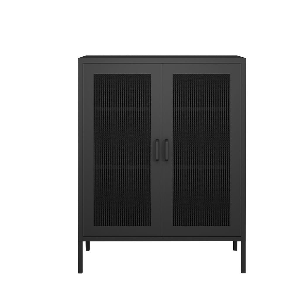 Levede Storage Cabinet Steel Kitchen Black-1820269017261281281