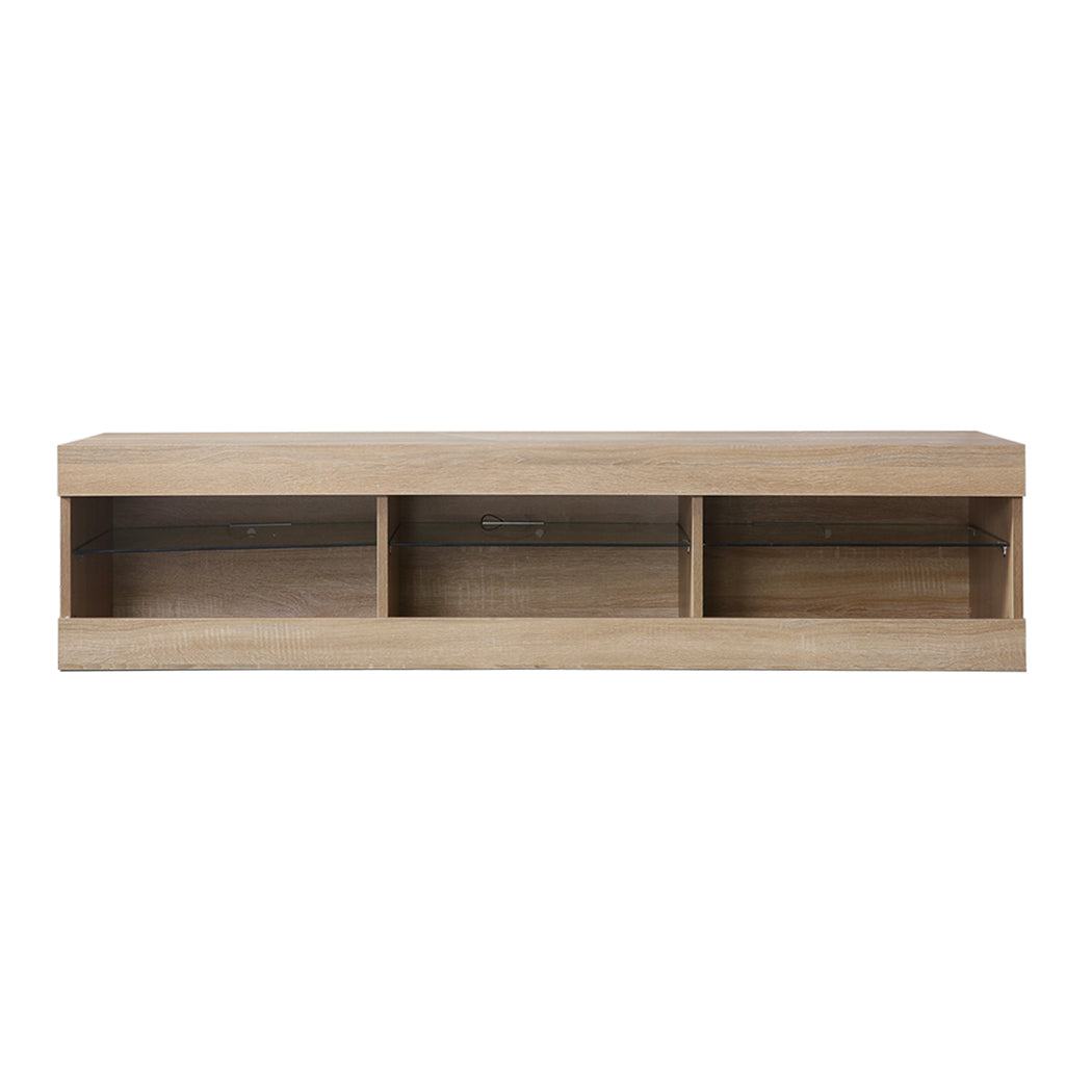 Levede LED Entertainment Center TV Stand Oak-1820268399842955265