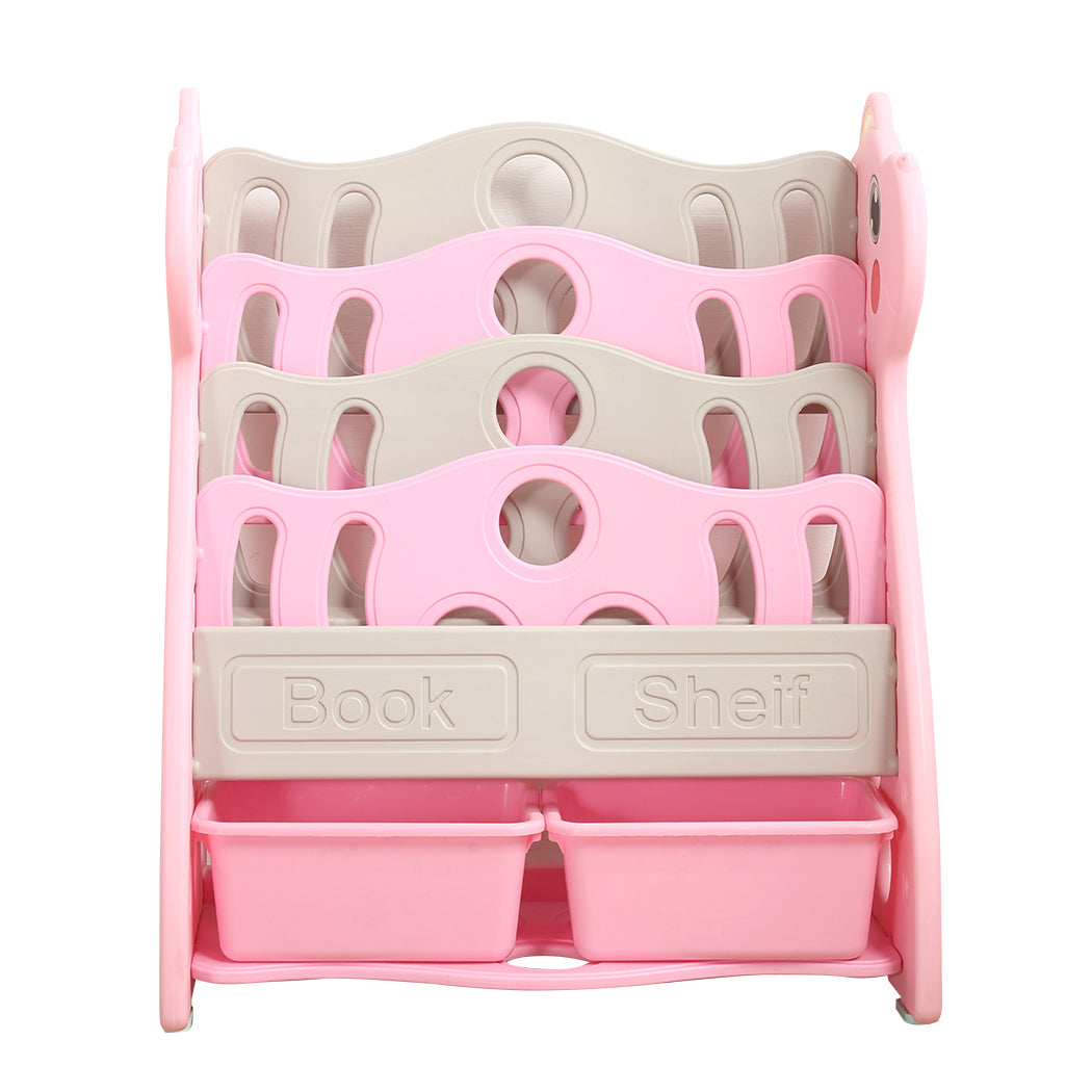 BoPeep Kids Bookshelf Bookcase Magazine Pink