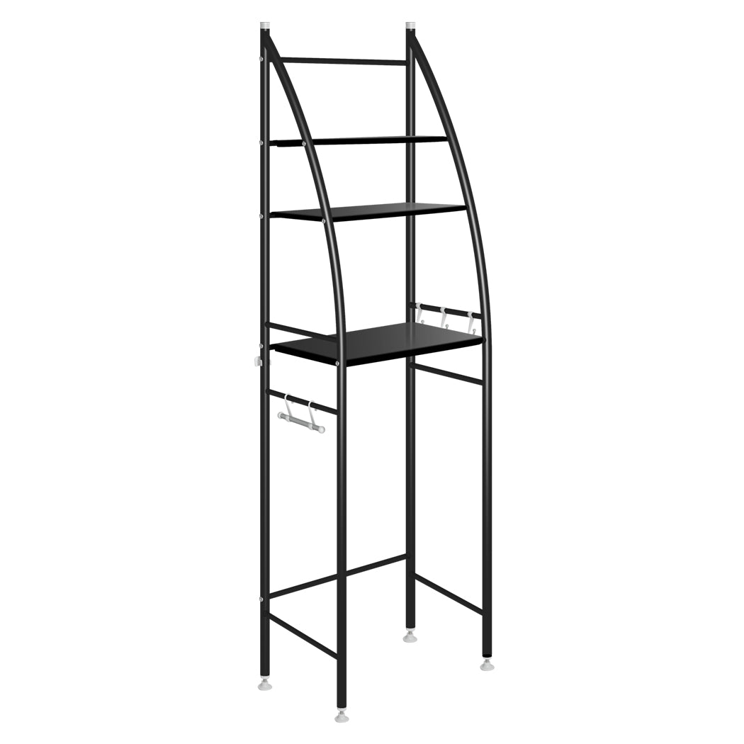 Dutxa 3 Tier Over Toilet Storage Shelf Black