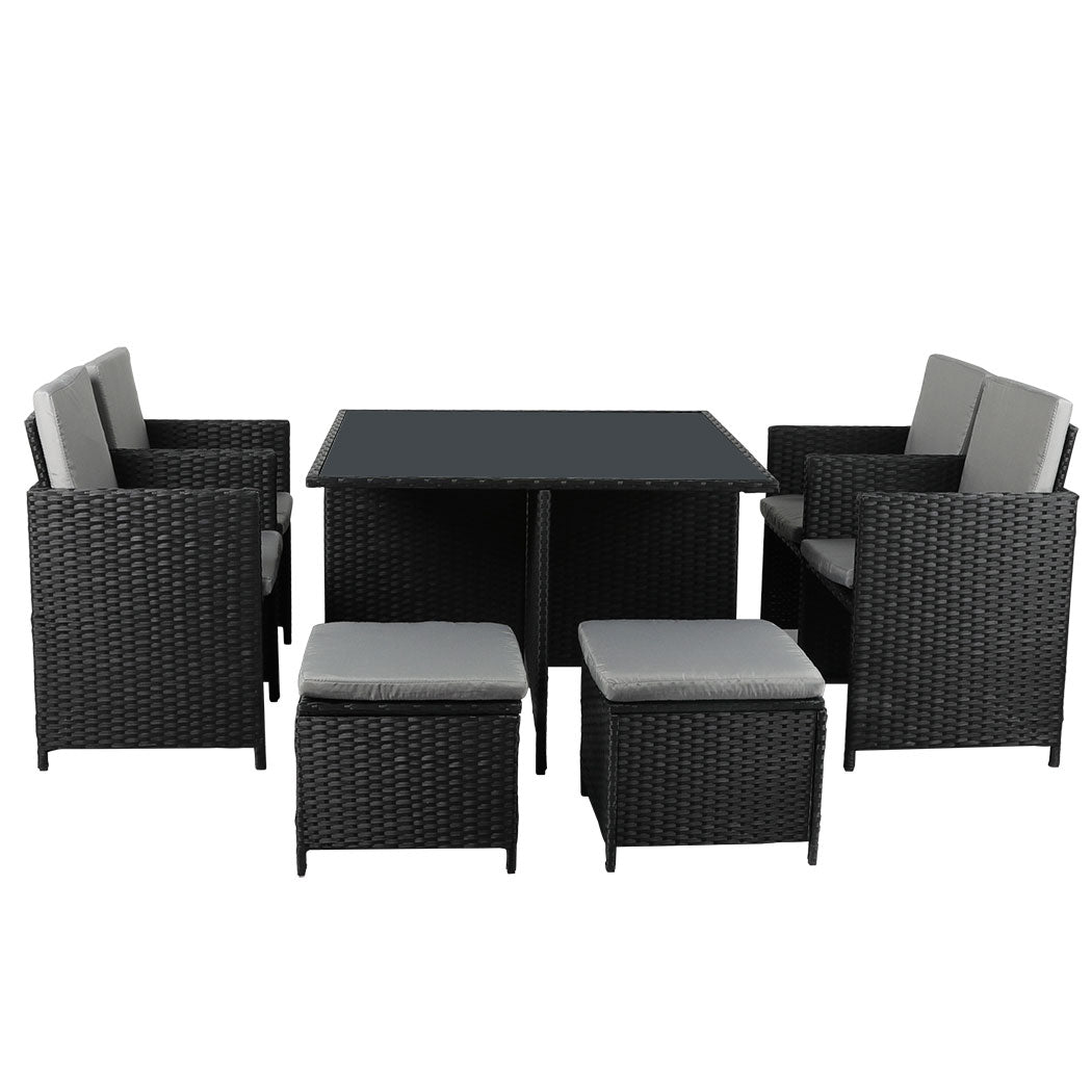 Levede 9PCS Outdoor Table Chair Set