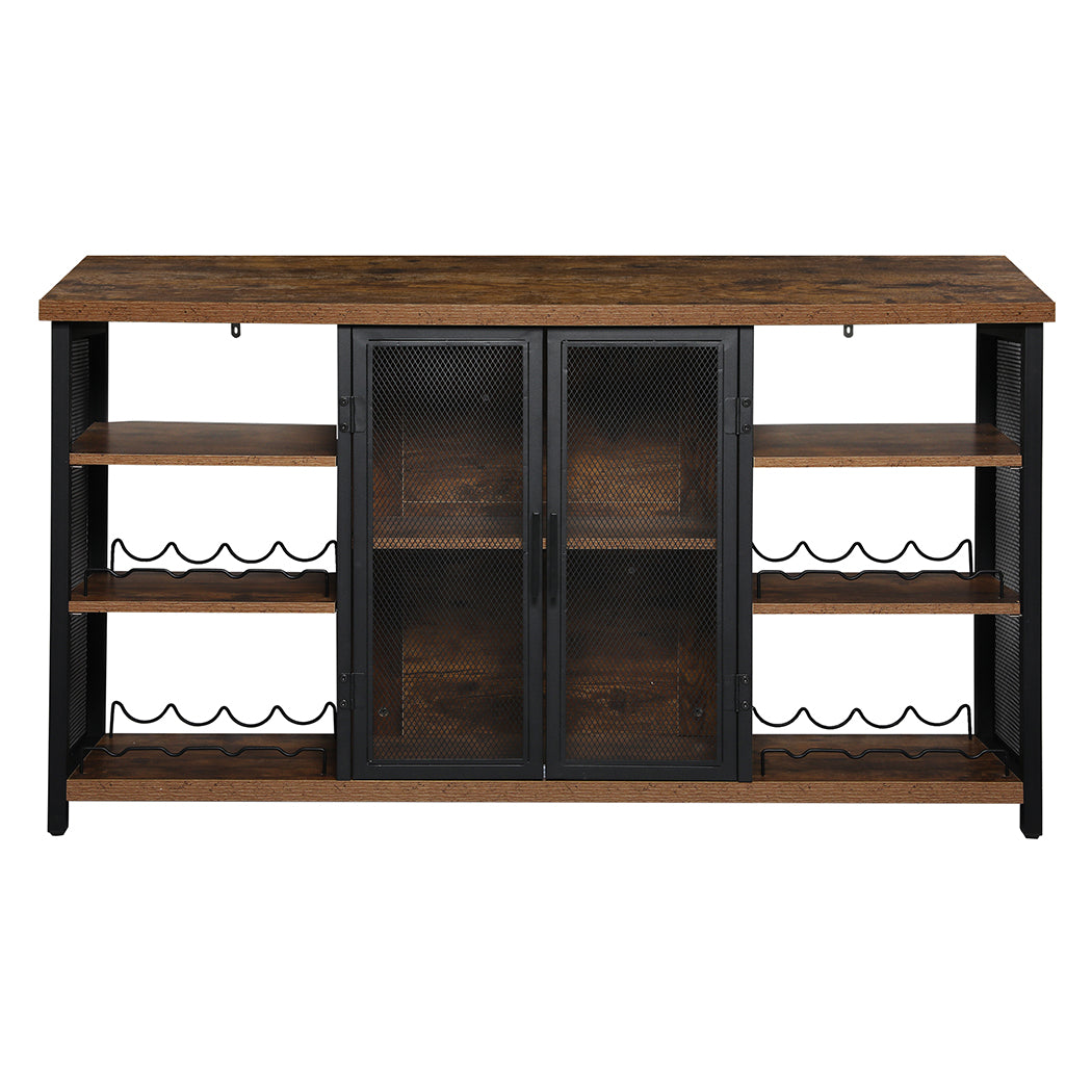 Levede Bar Cabinet Buffet Sideboard Walnut