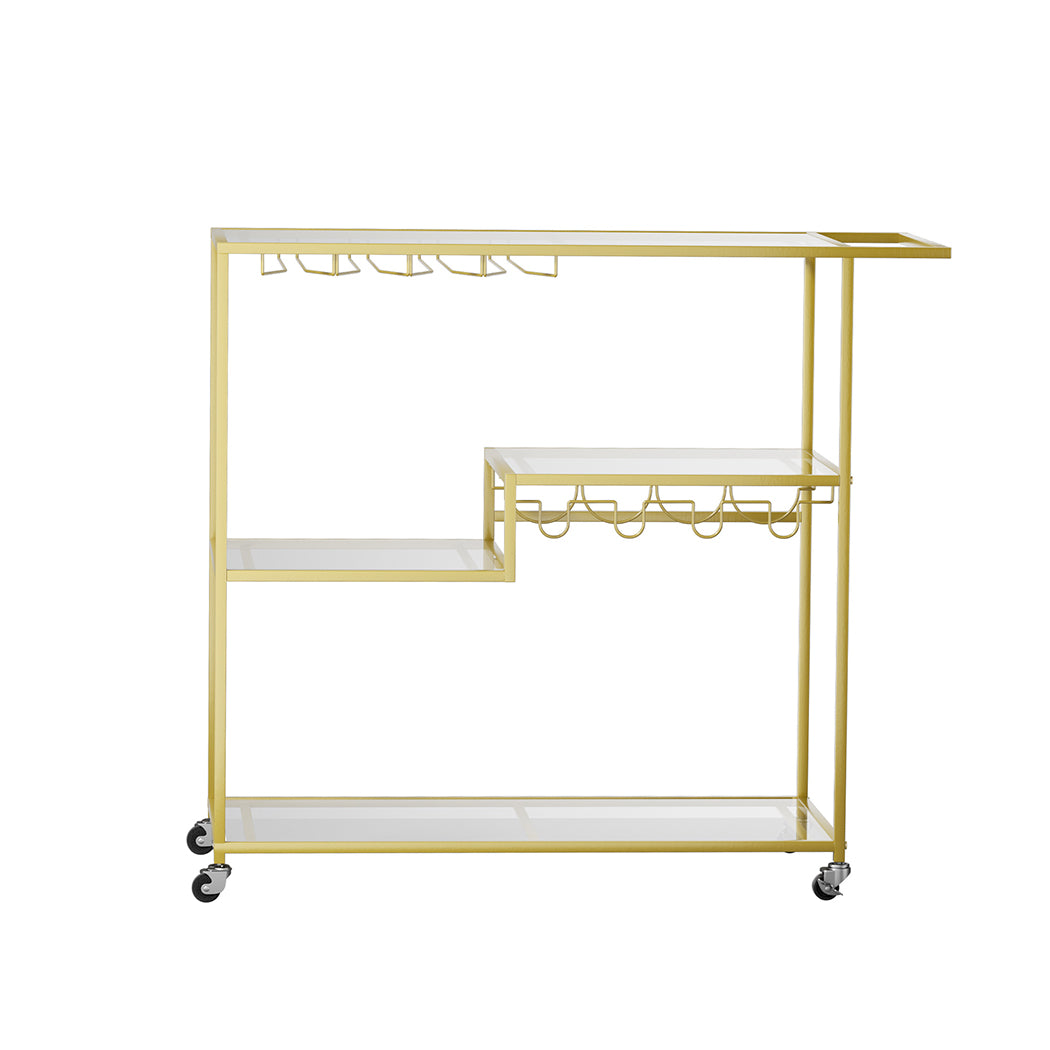 Levede Bar Cart Drinks Trolley - Gold