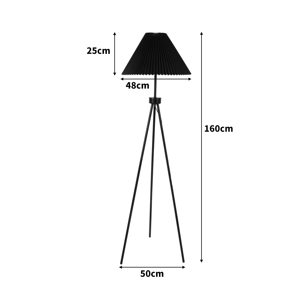 EMITTO Modern Black Tripod Floor Lamp