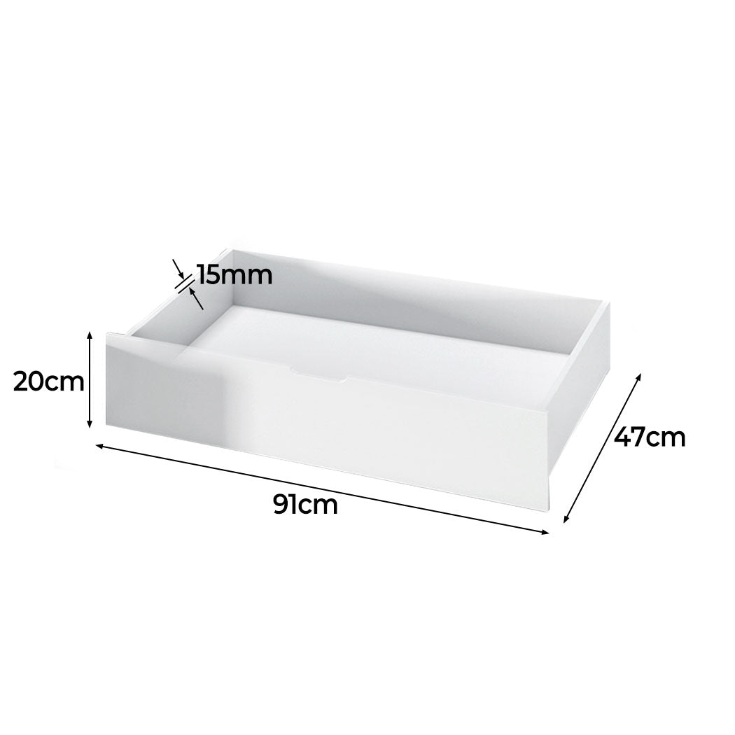 Levede 2x Bed Frame Storage Drawers White