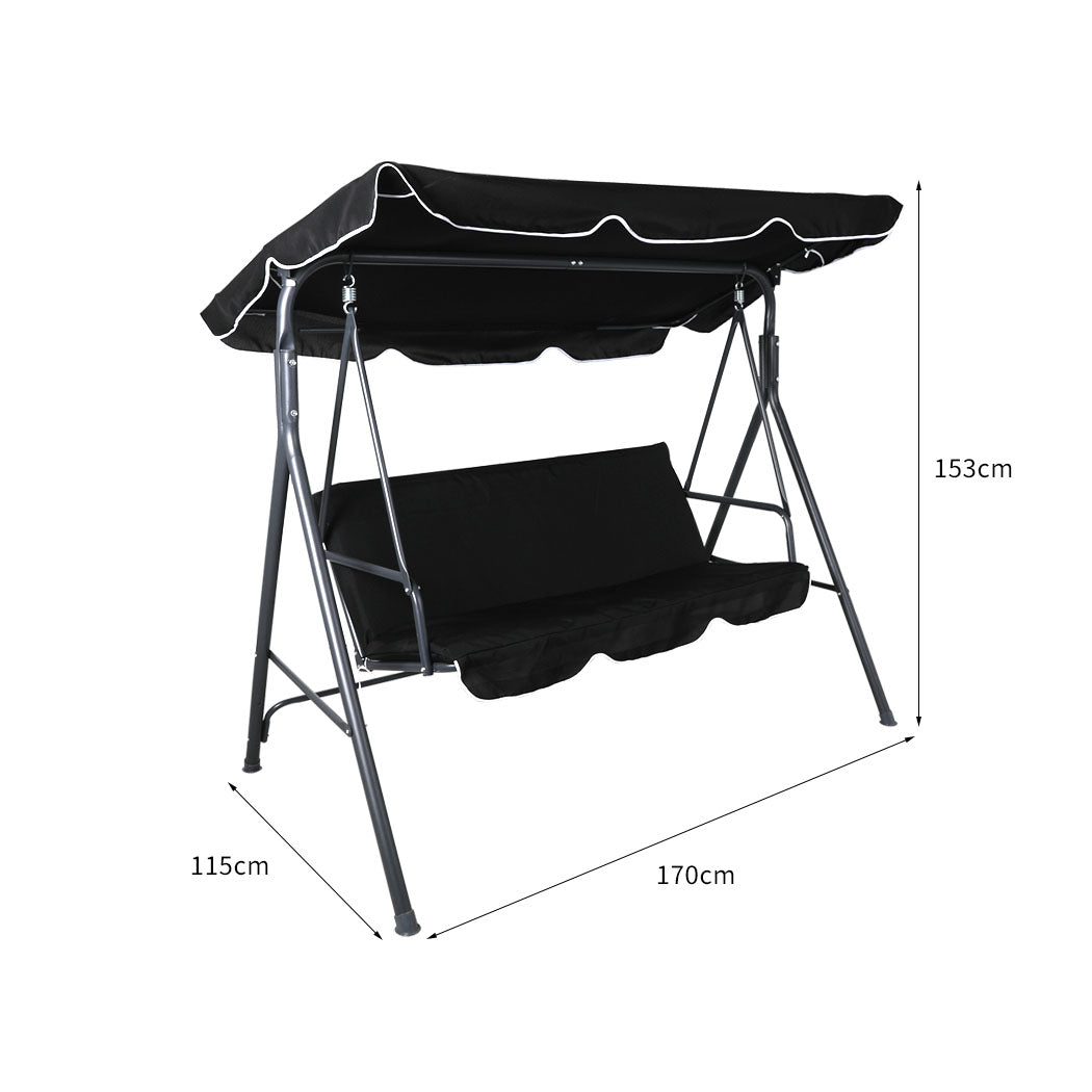 Levede Outdoor Swing Chair - Black