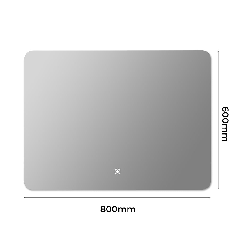 EMITTO LED Wall Mirror Anti-fog Bathroom 80x60cm 60x80