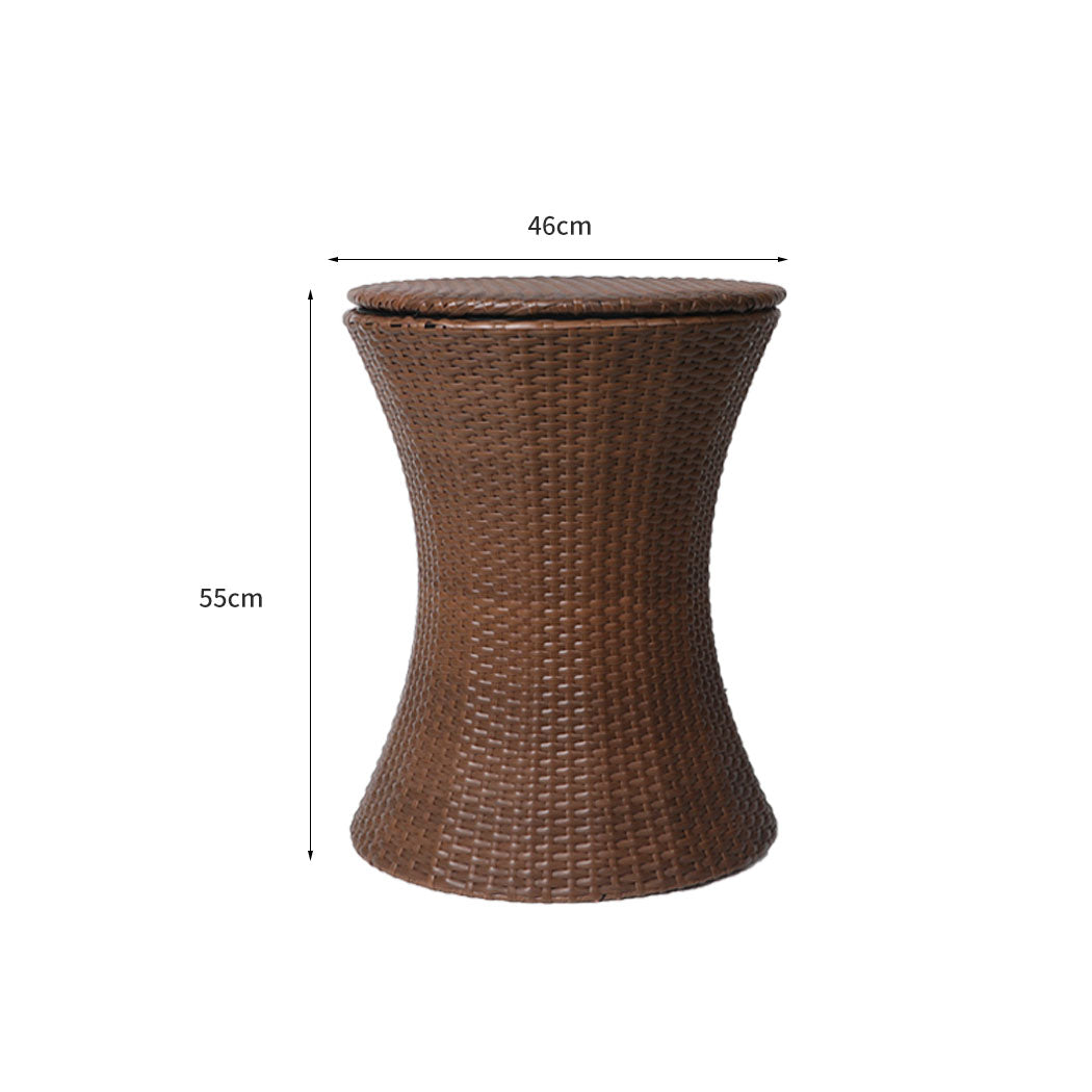 Levede Cooler Ice Bucket Table Bar Outdoor Brown