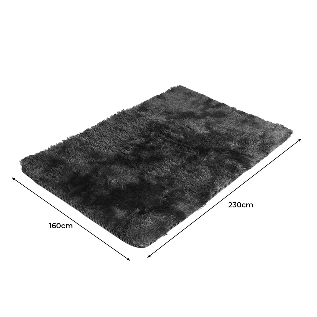 Marlow Floor Rug Shaggy Rugs Soft Large Black 160x230cm