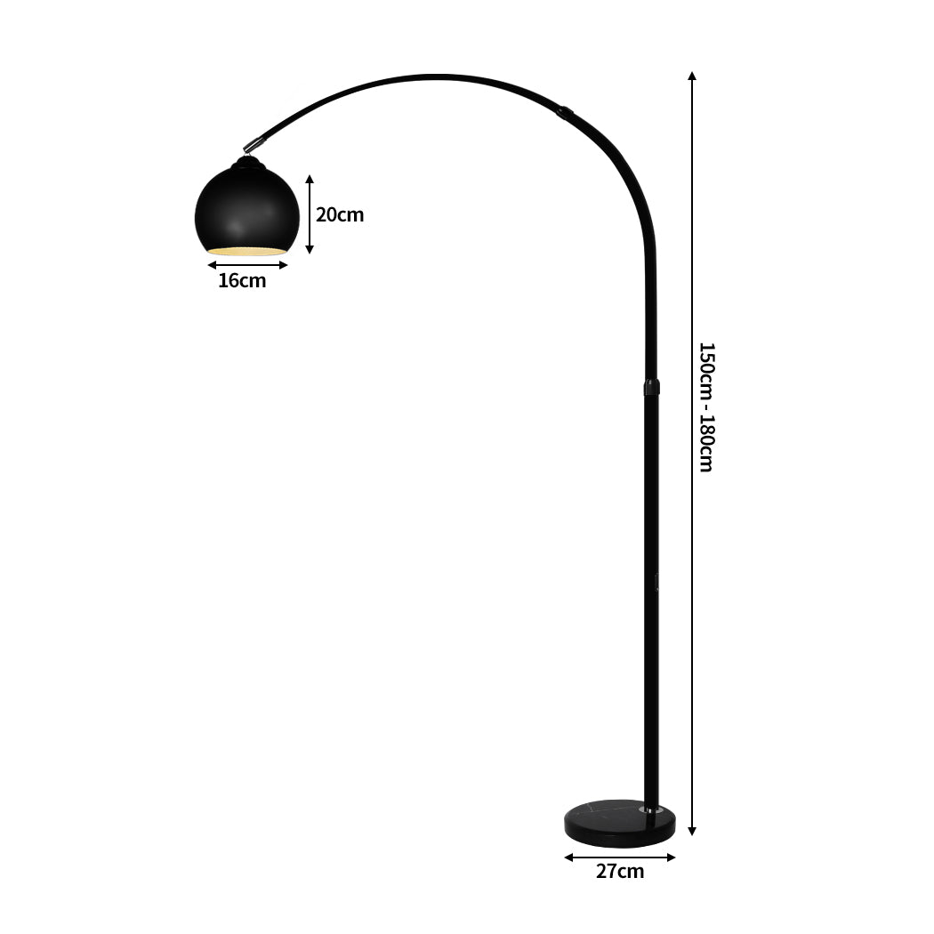 EMITTO Modern LED Floor Lamp Stand Reading Black