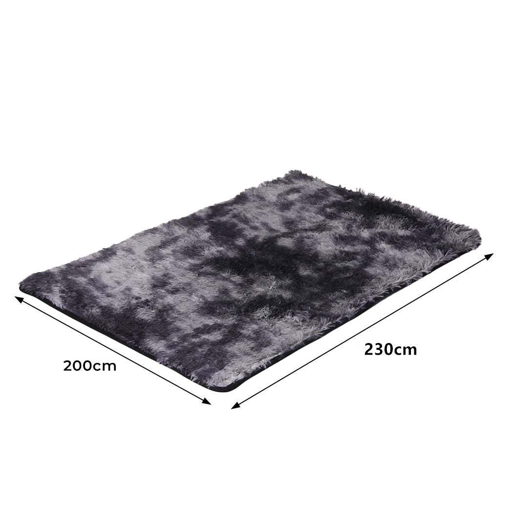 Marlow Floor Shaggy Rugs Soft Large Midnight City 200x230cm