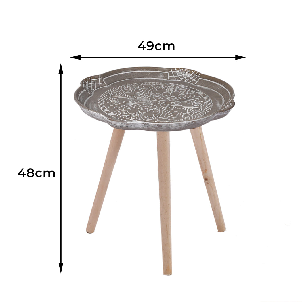 Levede Side Table Coffee Bedside End Cement