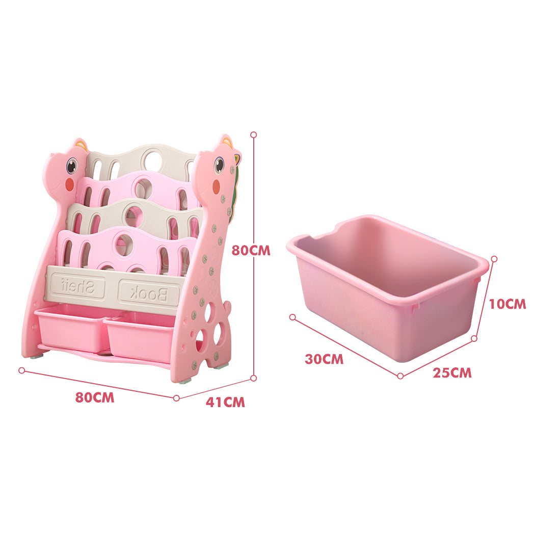 BoPeep Kids Bookshelf Bookcase Magazine Pink