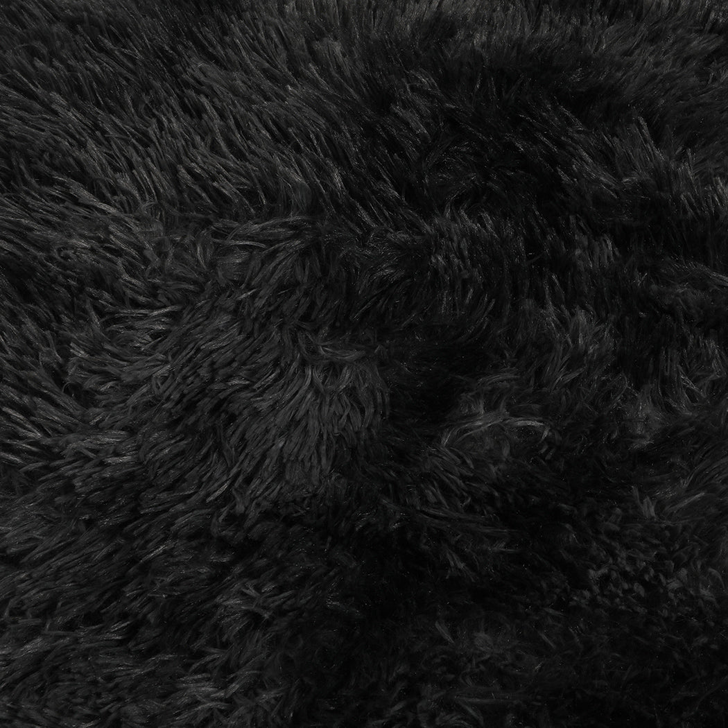 Marlow Floor Rug Shaggy Rugs Soft Large Black 200x300cm