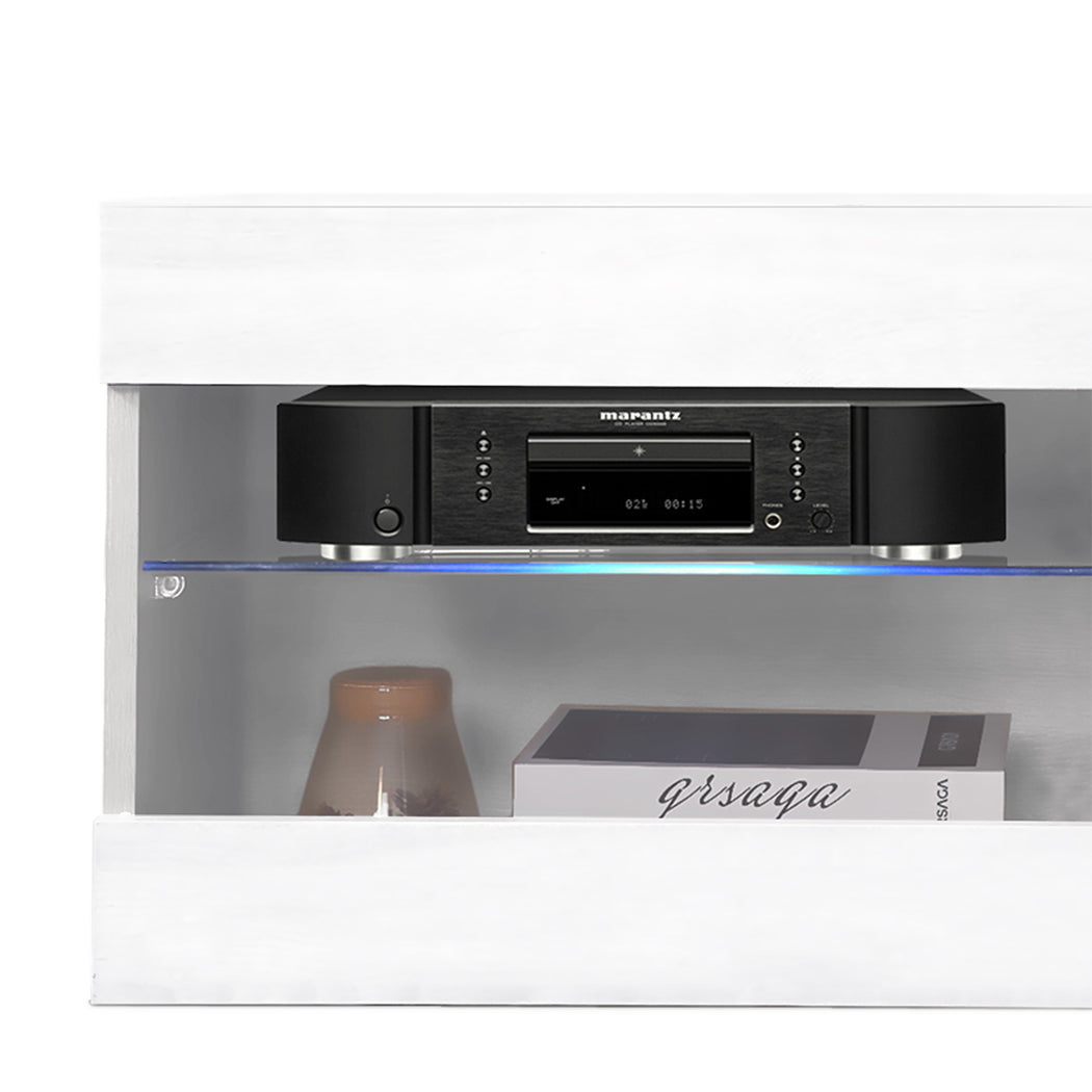 Levede TV Stand LED Entertainment Center White-1820268399993950212