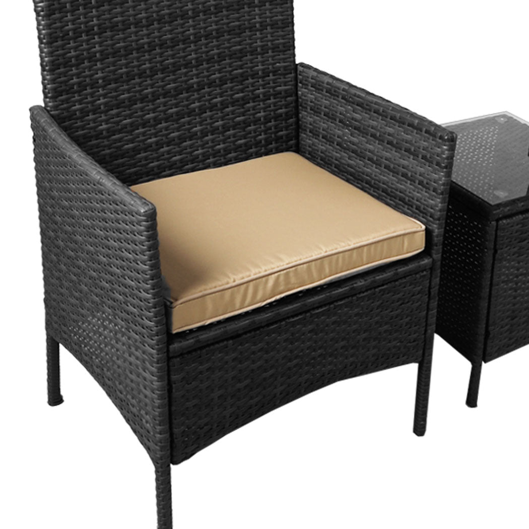 Levede Outdoor Furniture Setting Patio Black