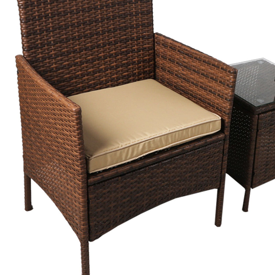 Levede Outdoor Furniture Setting Patio Brown