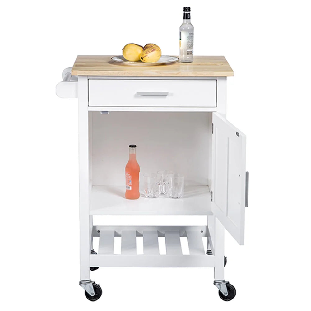 Denver Kitchen Trolley 1 Drawer 1 Door - White