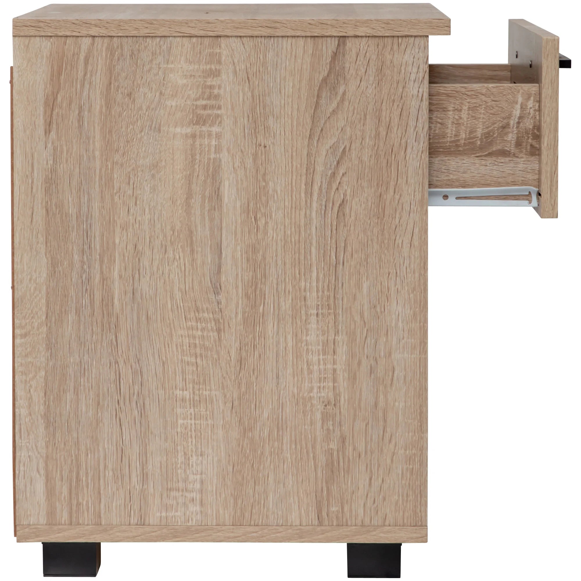 Montreal Bedside Table 1 Drawer - Light Sonoma Oak