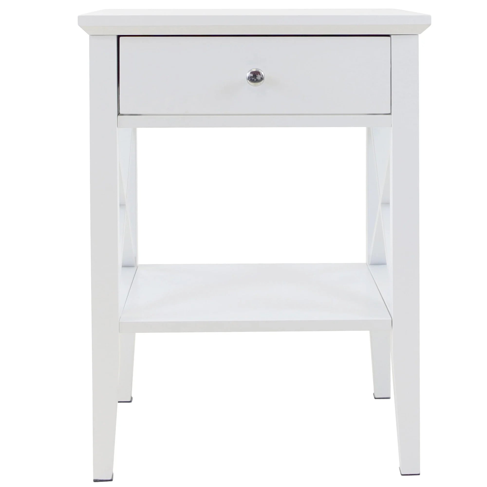 Long Island Side Table 1 Drawer - White