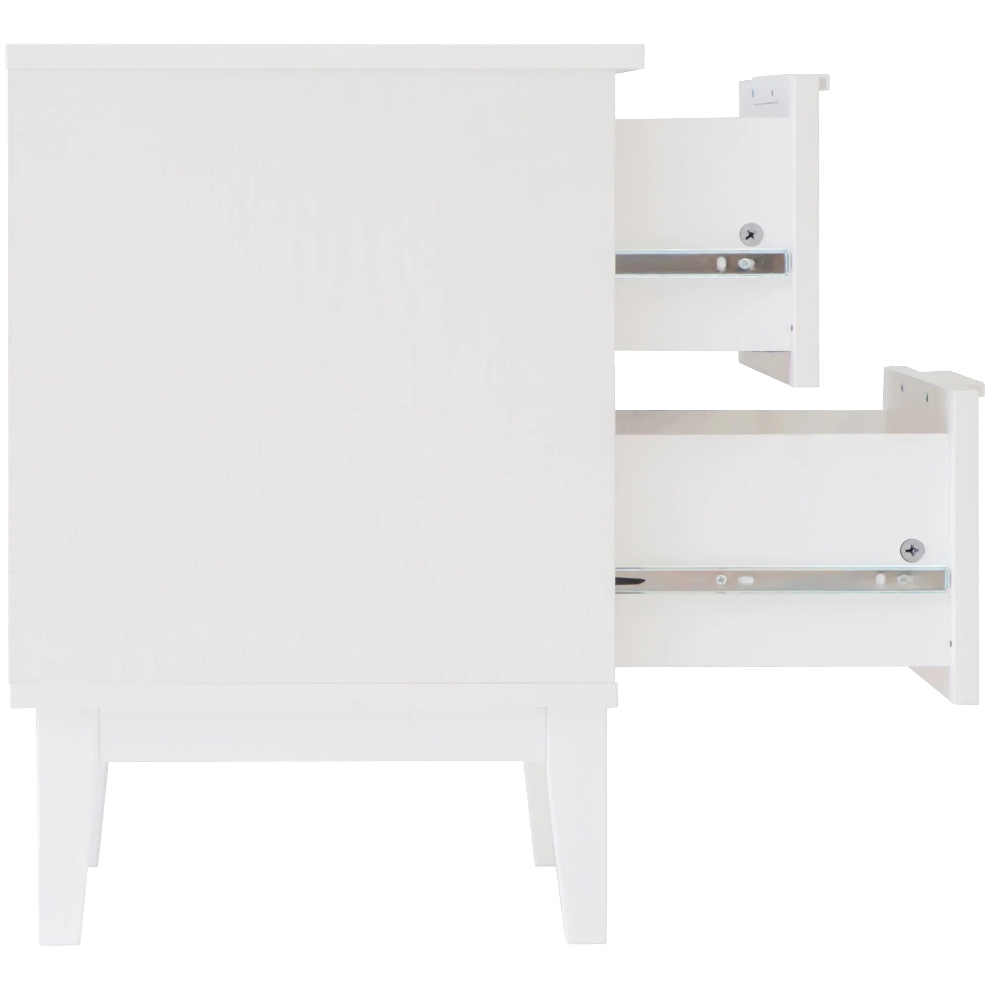 Tenley 2 Drawer Bedside Table - White