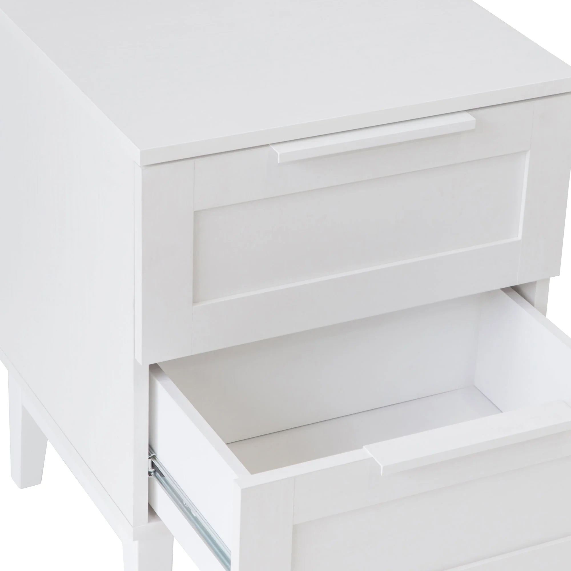 Tenley 2 Drawer Bedside Table - White