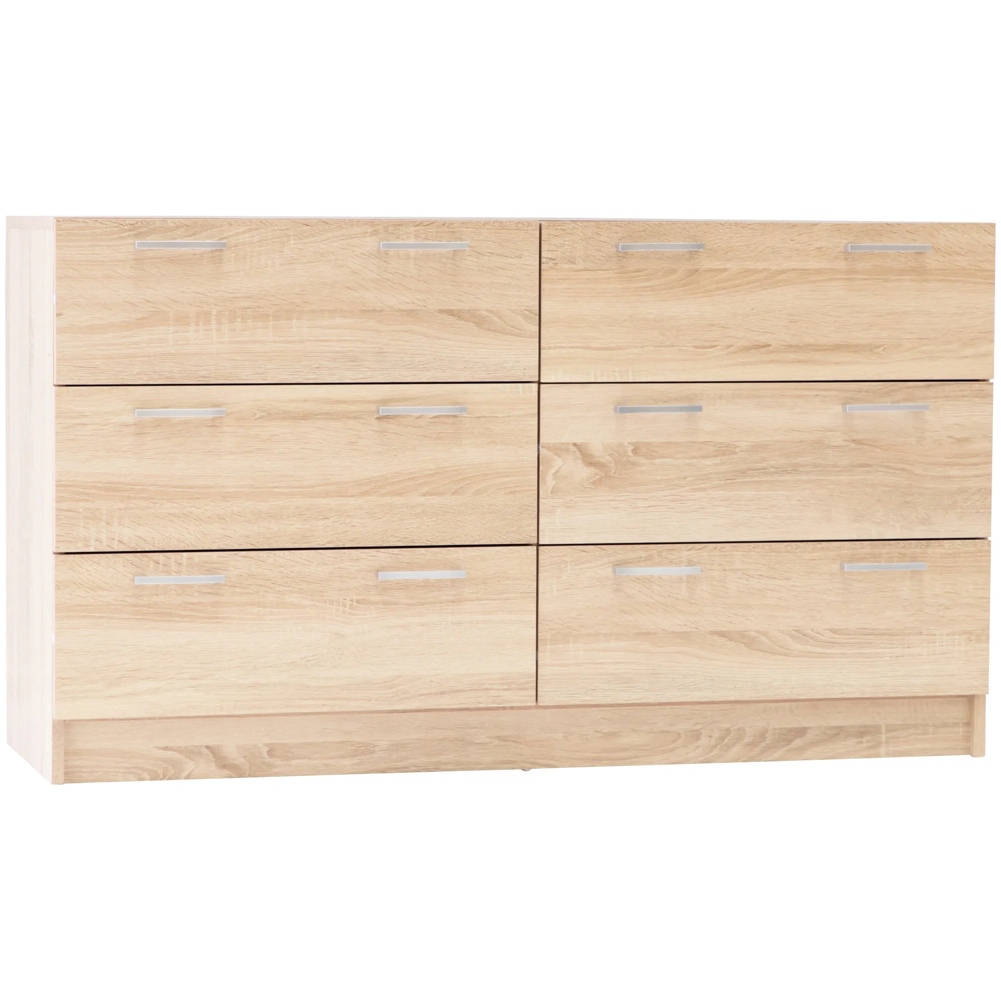 Tribecca 6 Drawer Low Boy - Light Sonoma Oak