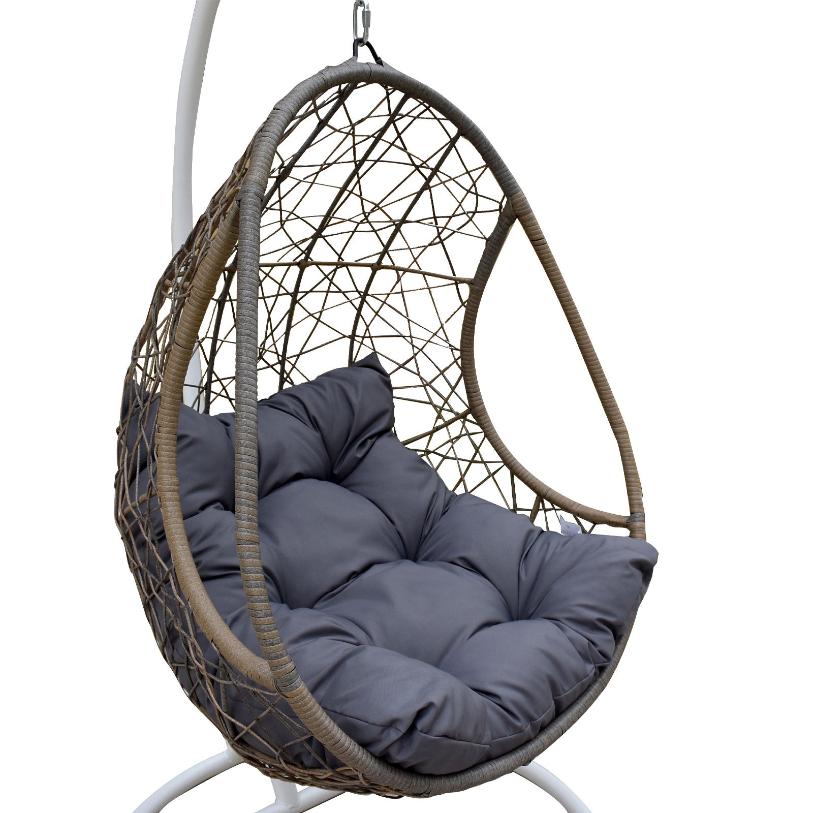 Arcadia Furniture Rocking Egg Chair - Oatmeal and Grey