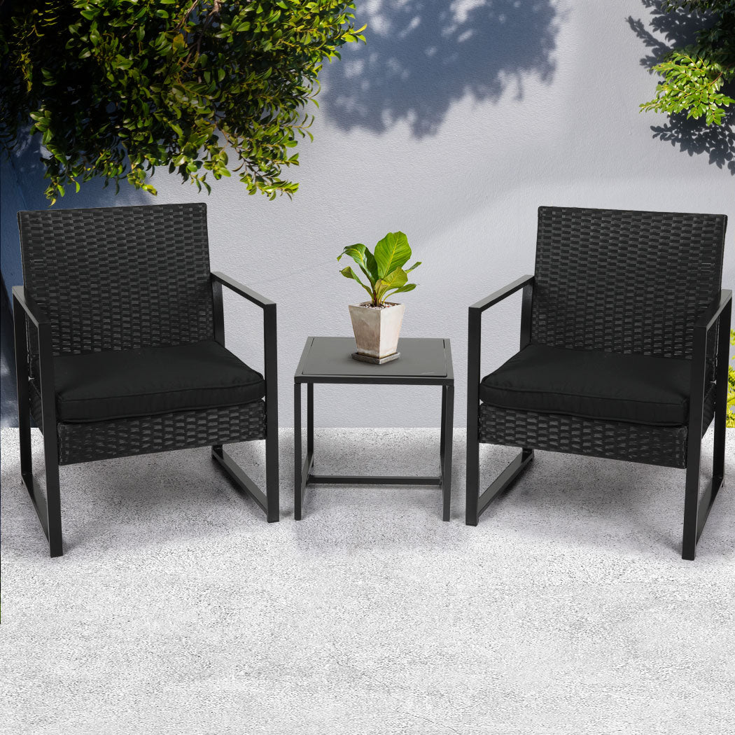 Levede 3 Pcs Outdoor Furniture Set Chair