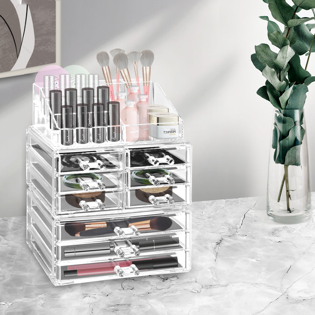 9 Drawer Clear Acrylic Cosmetic Makeup