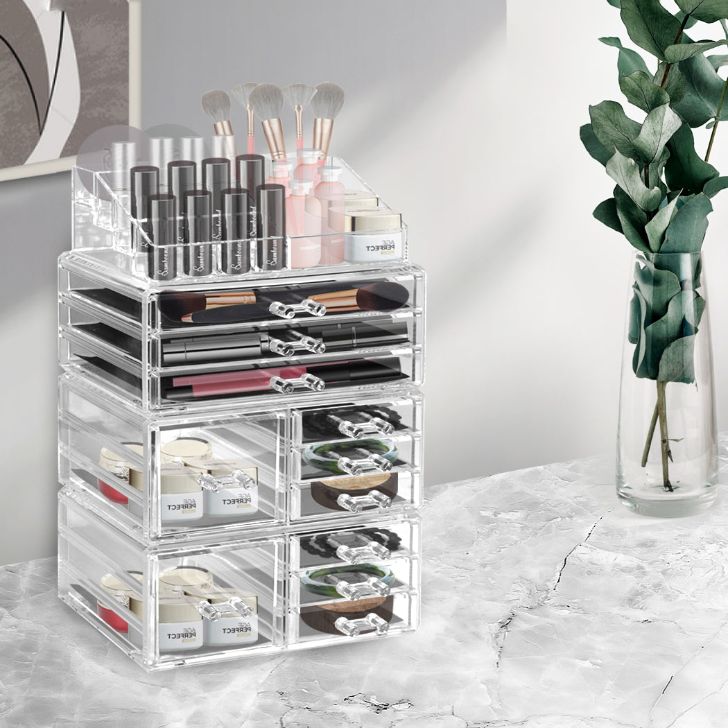 11 Drawers Clear Acrylic Boxes Cosmetic