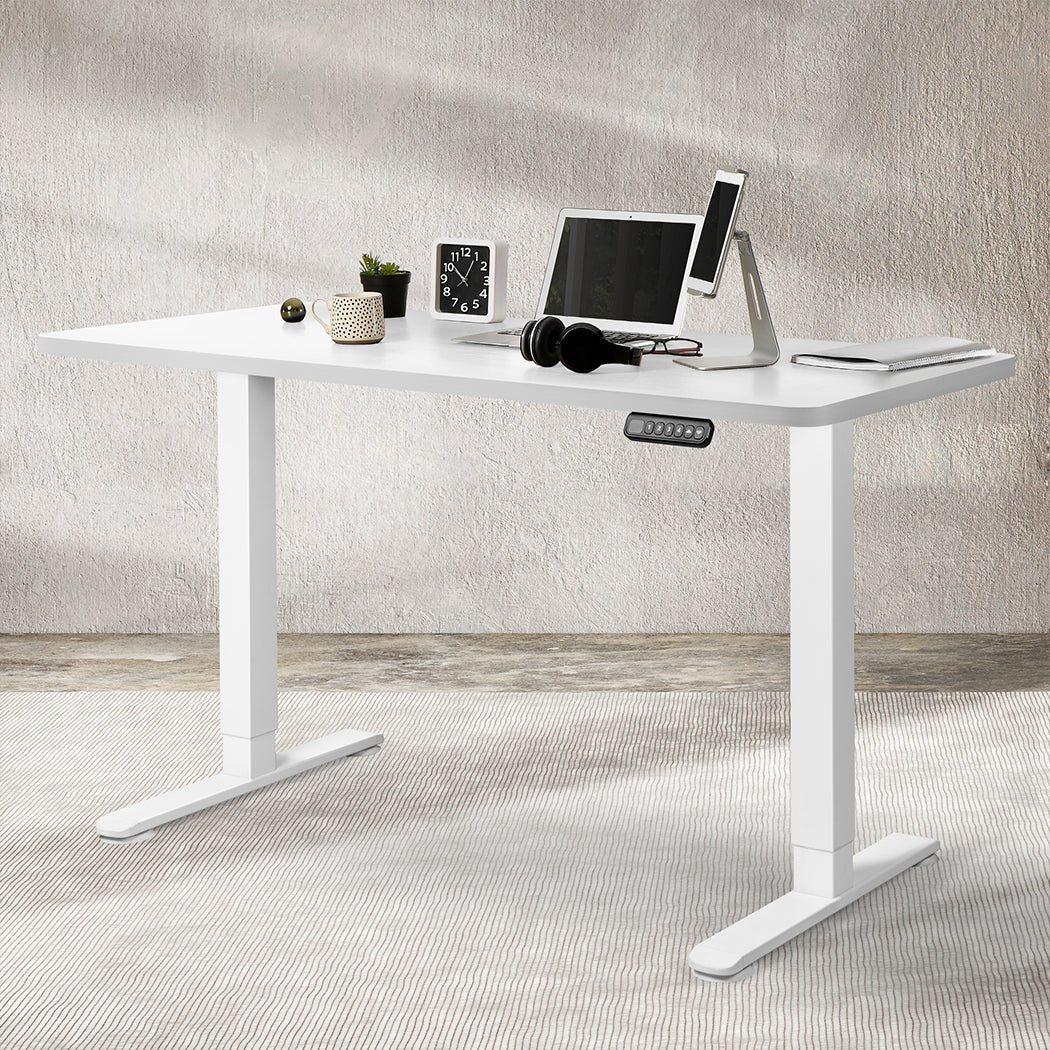 Levede Motorised Standing Desk Adjustable 120cm White 800x 1.5MM