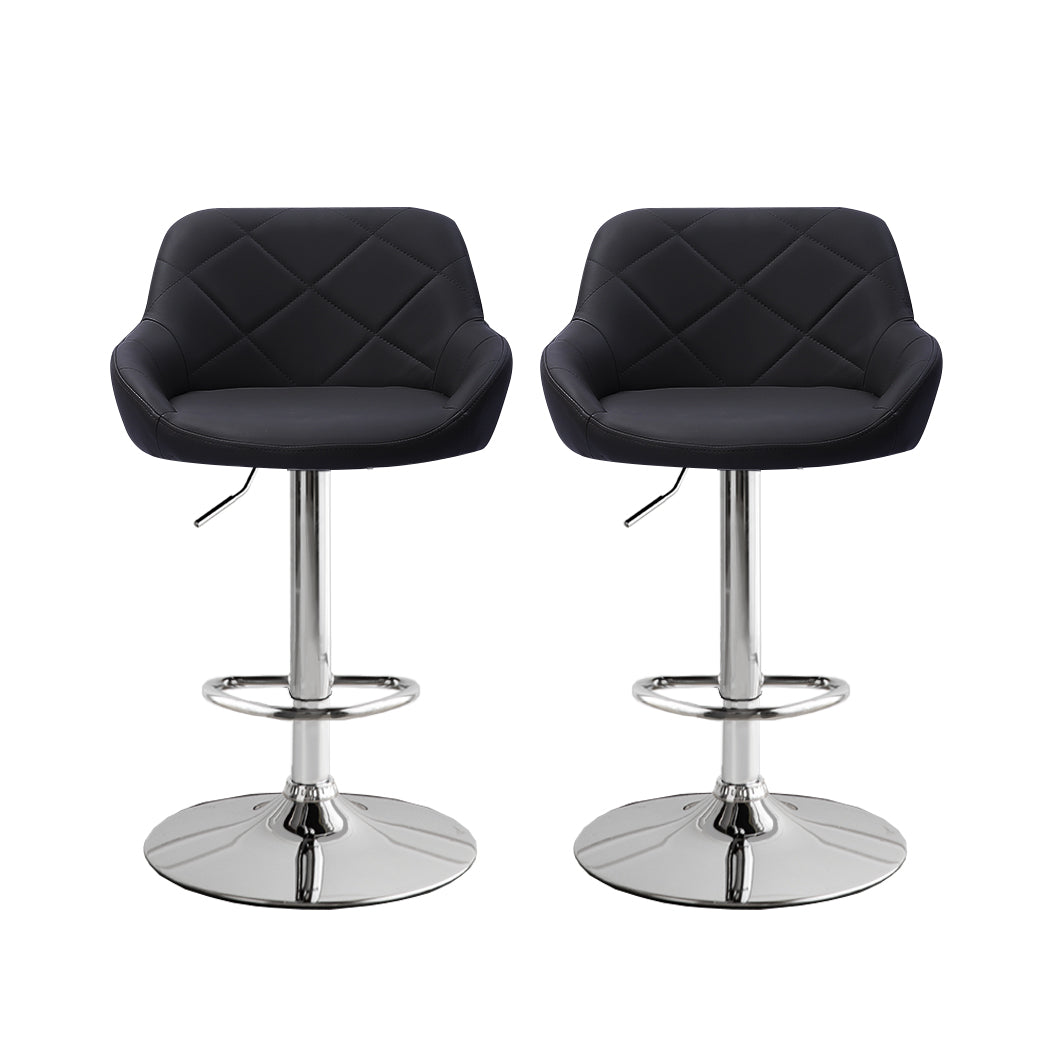 Levede 2x Bar Stools Kitchen Barstools Black