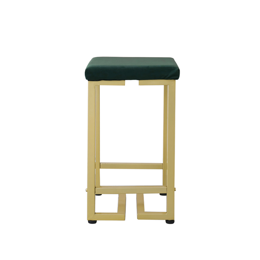 Levede 2x Bar Stools Velvet Backless