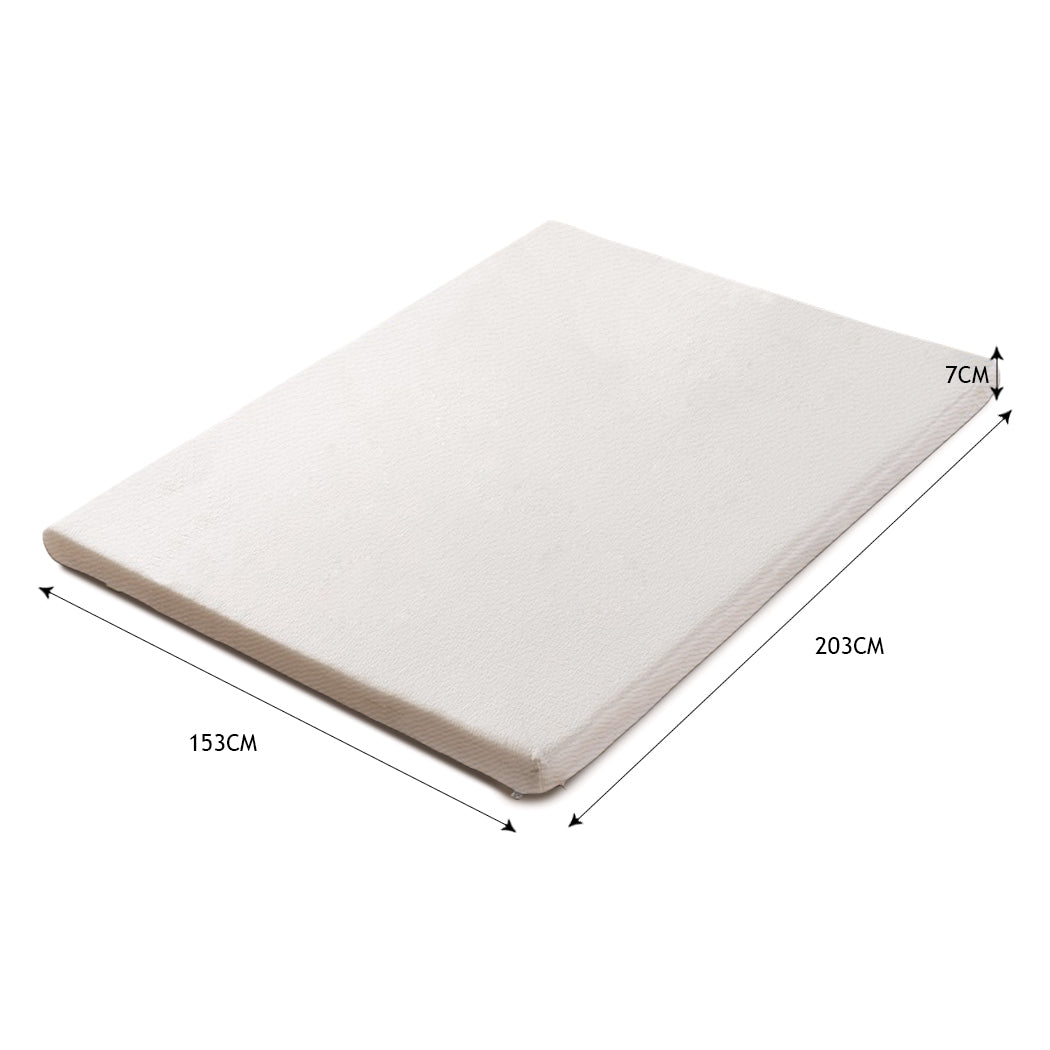 DreamZ 7cm Memory Foam Bed Mattress Queen