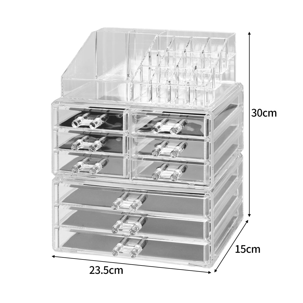 9 Drawer Clear Acrylic Cosmetic Makeup