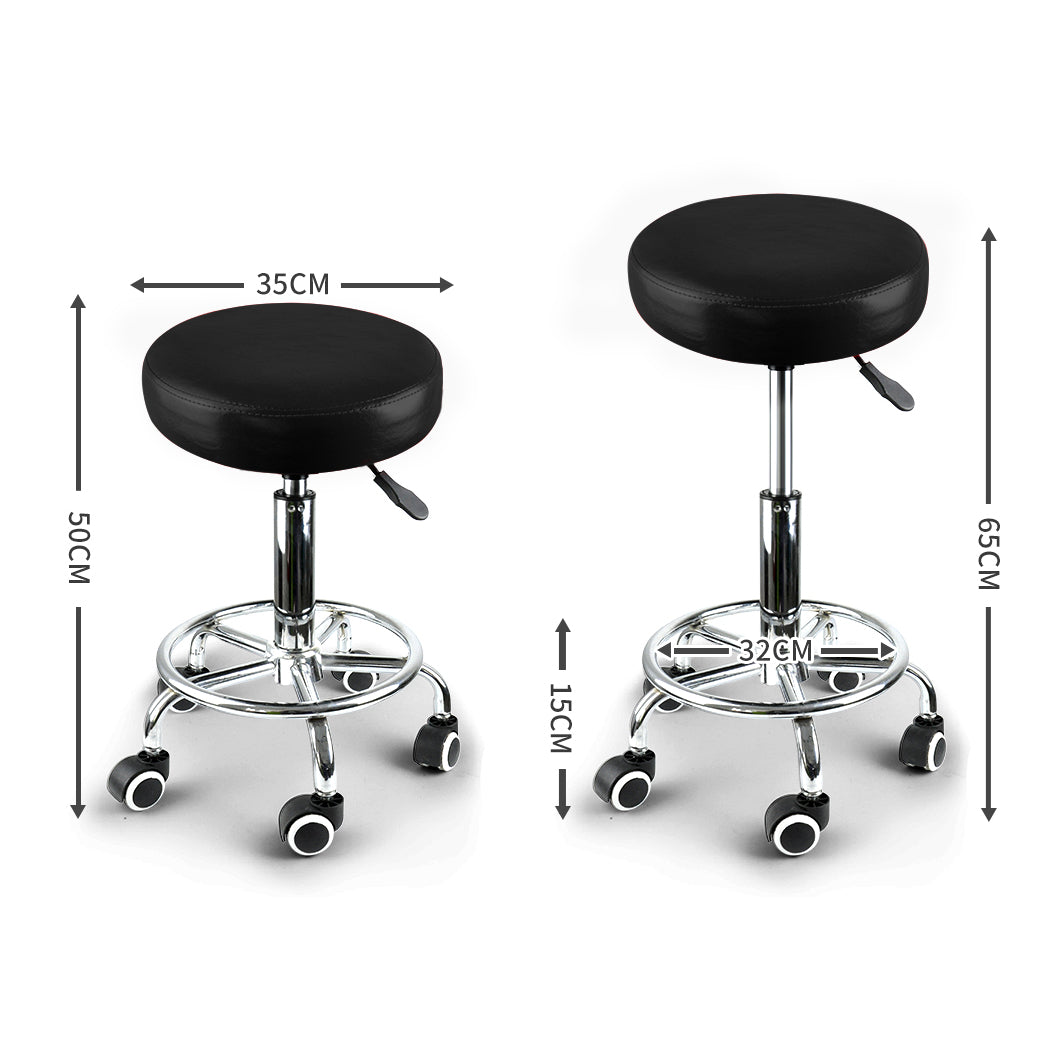 Levede Salon Stool Swivel Bar Stools Black