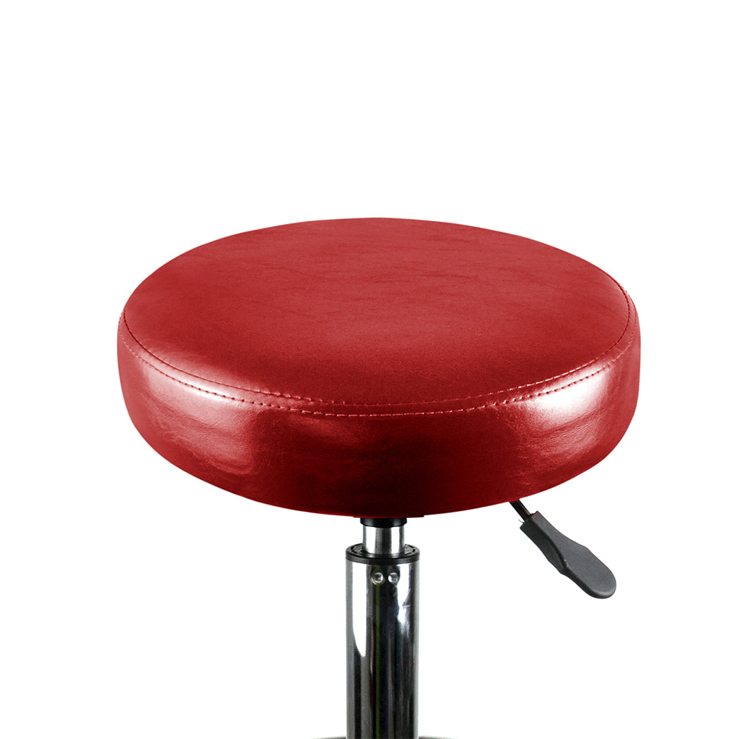 Levede Salon Stool Swivel Barber Stools Red