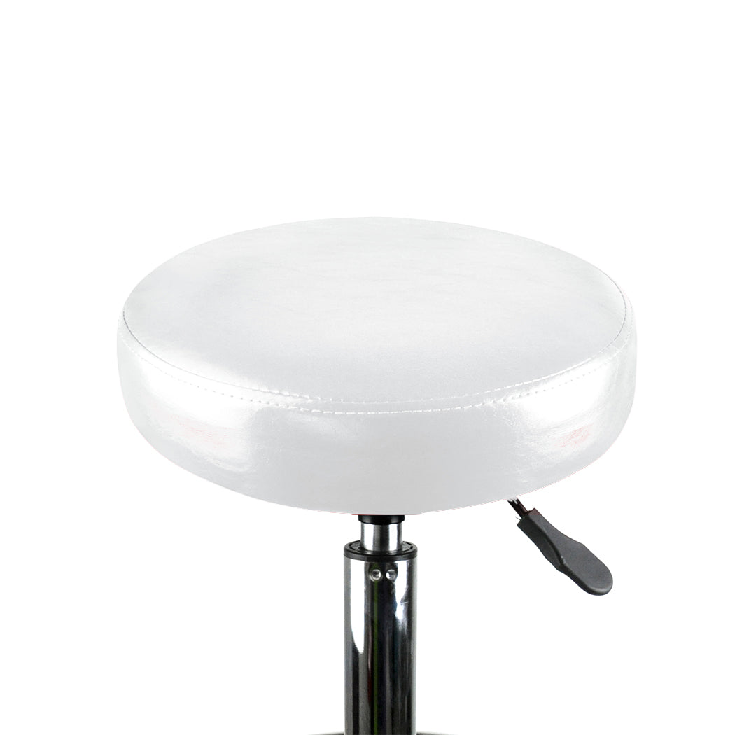 Levede Salon Stool Swivel Hairdressing White